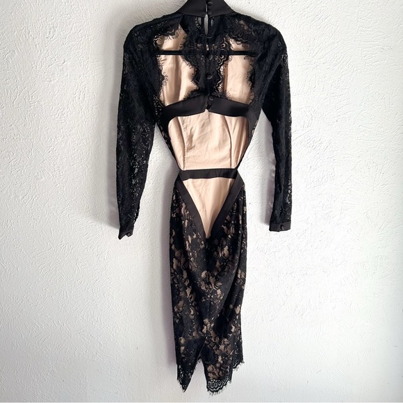 House of CB London Tahne Black Lace Backless Midi Dress XS - Picture 5 of 9